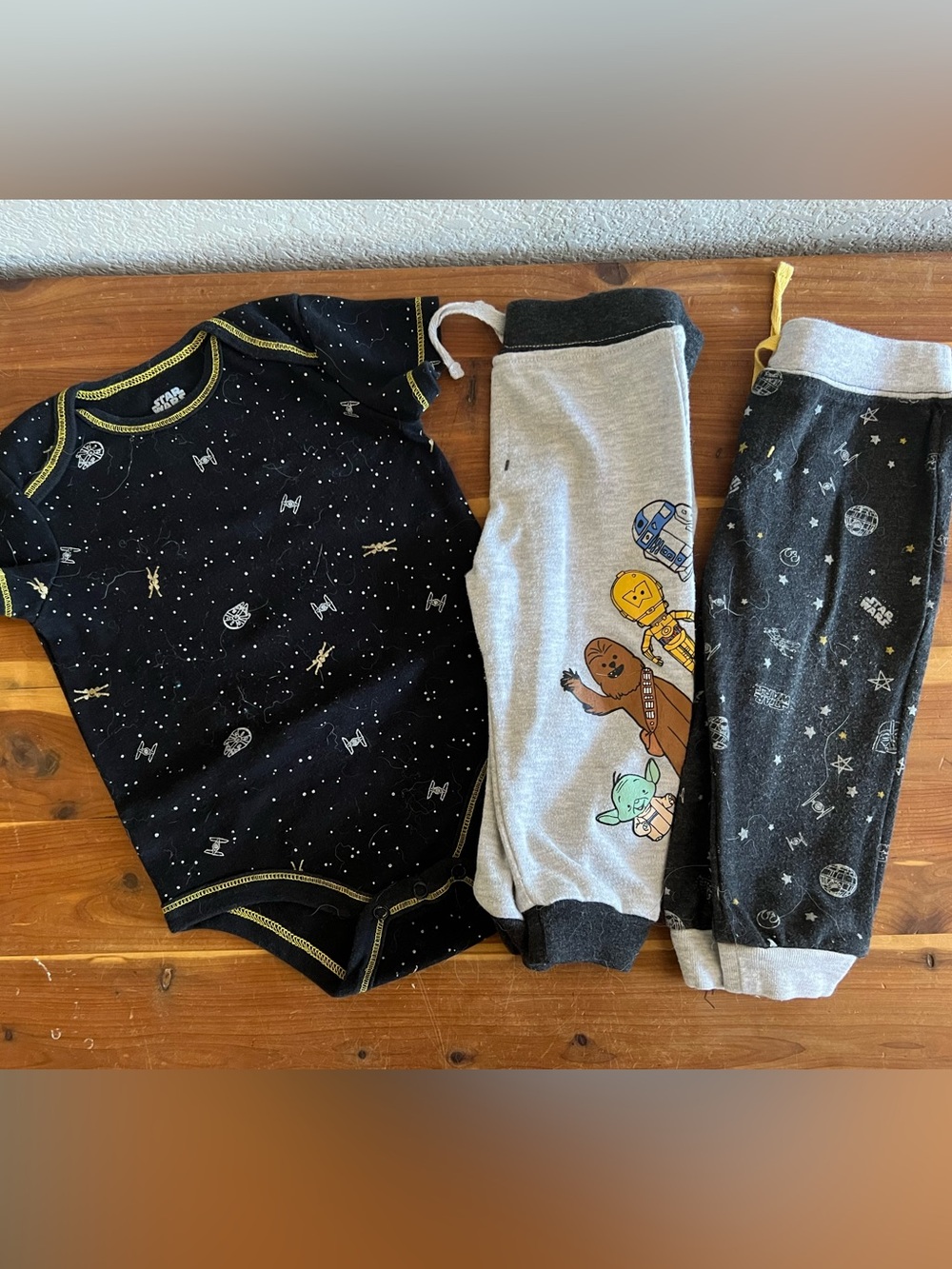 Star Wars Black and Gray Kids Pajama Set with Characters